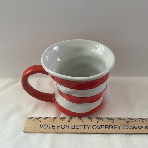 Dr. Seuss Cat in the Hat Striped Coffee Mug - Universal Studios - 16oz - Picture 3 of 6